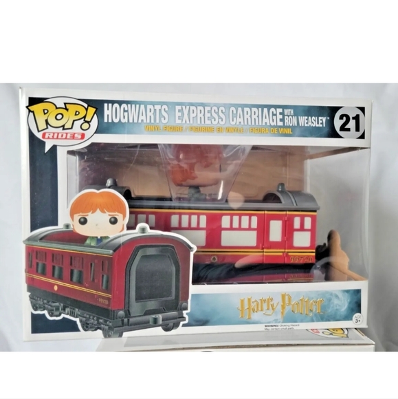 Funko Pop! Rides Hogwarts Express Engine #20 Harry Potter #21 Ron & #22 Hermione - Picture 9 of 16